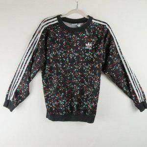 Adidas Full Sleeve Multicolor Pullover Size XS Ditsy Floral Small Logo